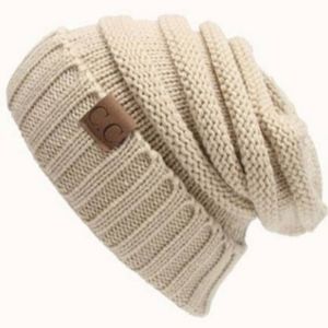 CC Beige Slouch Beanie